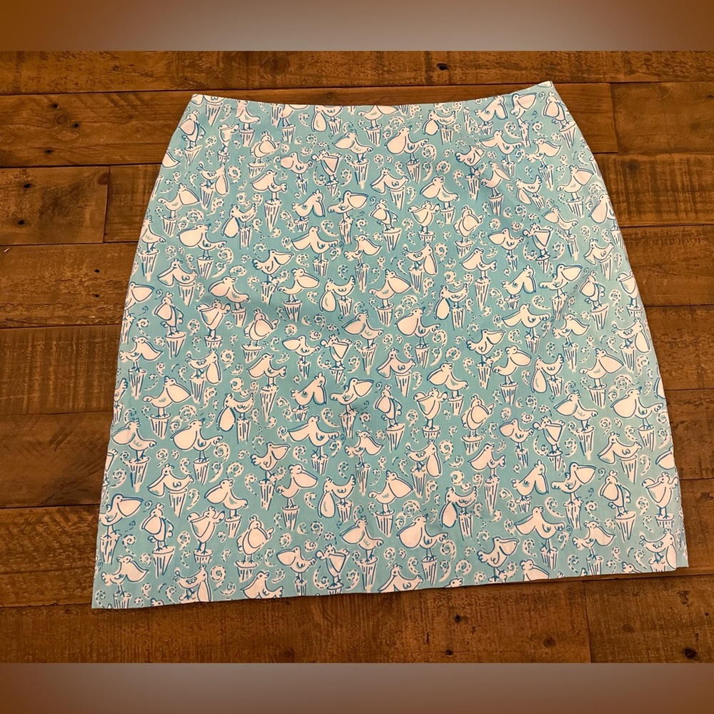 Lilly Pulitzer Blue and White Skirt